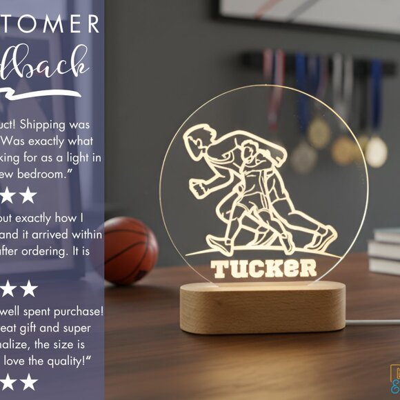 Custom Runner LED Night Light – Gift for Track & Fitness Lovers - Picture 7 of 8